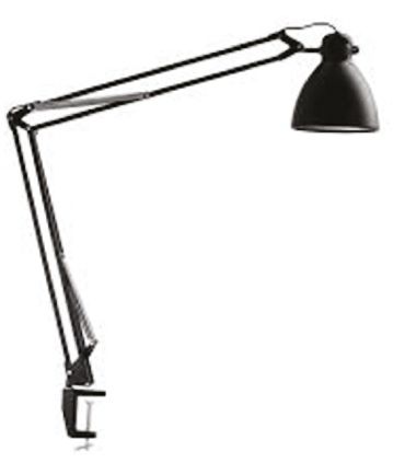 Luxo LED Schreibtischlampe Typ C – Euro-Stecker, Typ G – Britisch Mit Tischklemme, Einstellbarer Arm Schwarz, 20 V /