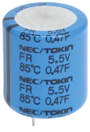 KEMET SuperCap Superkondensator, Radial 22mF -20 → +80% / 5.5V Dc, -40°C+85°C, Ø 11.5 (Dia.) X 14mm