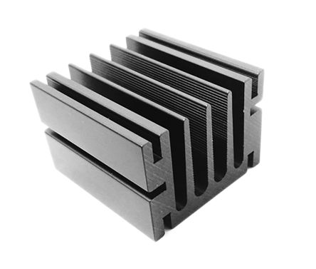 RS PRO Disipador De Aluminio Negro, 6.4°C/W, Dim. 50 X 46 X 33mm, Para Usar Con Aluminio Rectangular Universal