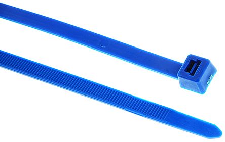 HellermannTyton T30R ETFE Kabelbinder Hervorragende Chemikalienbeständigkeit Blau 3,5 Mm X 150mm, 100 Stück