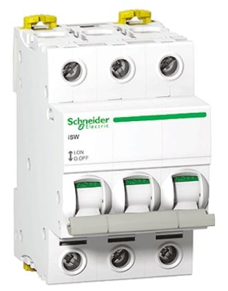 Schneider Electric Interruptor Seccionador, 3P, 3 NA, Corriente 100A Acti 9