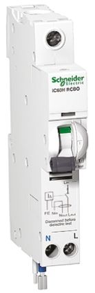 Schneider Electric Interruptor Automático Y Diferencial 1P+N, 20A, Sensibilidad 30mA, Montaje En Carril DIN, Acti 9