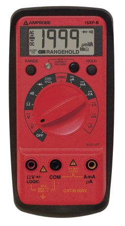 Amprobe BEHA- 15XPB HandLCD Digital-Multimeter, CAT II, CAT III 600V Ac / 2A Ac, 2GΩ, ISO-kalibriert