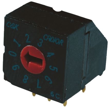C & K THT DIP-Schalter Glatt 16-stellig Drehbar, Kontakte Vergoldet 400 MA @ 20 V, Bis +85°C