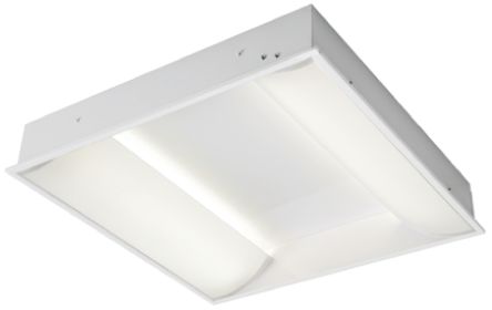 55 W Fluorescent Ceiling Light Recessed Square 2 Lamp 595 X 595 X 100 Mm