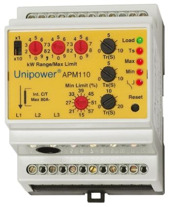 Unipower 80 A Motor Load Monitor, 230 V ac, -15 &#8594; +50 &#176;C