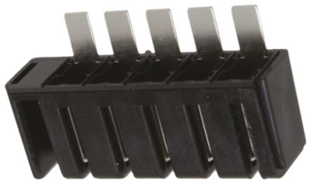 TE Connectivity Leiterplattenbuchse Gewinkelt 5-polig / 1-reihig, Raster 5mm