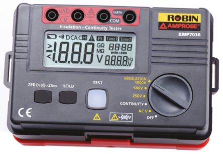 Robin-Amprobe KMP7036 Isolationsprüfgerät, 1mA, 1000V / 1.99GΩ Isolationstester, ISO-kalibriert