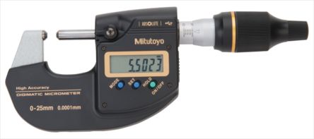 Mitutoyo Digital Mikrometer Außen-Messschraube Metrisch, 0mm Bis 25mm / ±0,5 μm