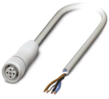 Phoenix Contact Female 4 Way M12 To Unterminated Sensor Actuator Cable, 5m