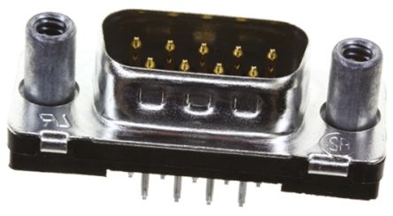 TE Connectivity Amplimite HD-20 9 Way Through Hole D-sub Connector Plug, 2.743mm Pitch, With 4-40 UNC, Female Screw Lock