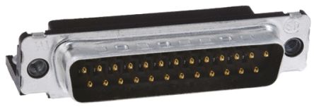 TE Connectivity Amplimite HD-20 Sub-D Steckverbinder Stecker Abgewinkelt, 25-polig / Raster 1.379mm, Durchsteckmontage