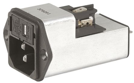 Schurter Filtro IEC Con Conector C14, 125 V Ac, 250 V Ac, 6A, 50 Hz, 60 Hz, 1, 2 De 5 X 20mm, Con Interrruptor De