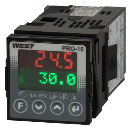 West Instruments KS20 PID Temperaturregler, 6 X Relais Ausgang, 100 → 240 V Ac, 48 X 48mm