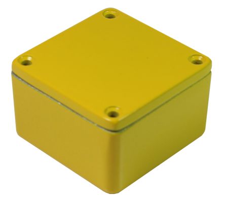 CAMDENBOSS 5000 Series Yellow Die Cast Aluminium Enclosure, IP54, Yellow Lid, 50 X 50 X 31mm