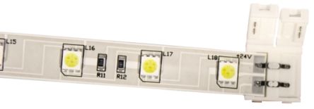 JKL Components ZFS LED-Steckverbinder, Koppler, Kontakte: 2, Anz.Ausl. 2, Weiß
