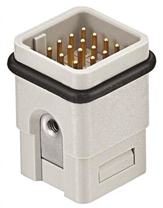 HARTING Heavy Duty Power Connector Insert, 6.5A, Male, Han Q Series, 21 Contacts