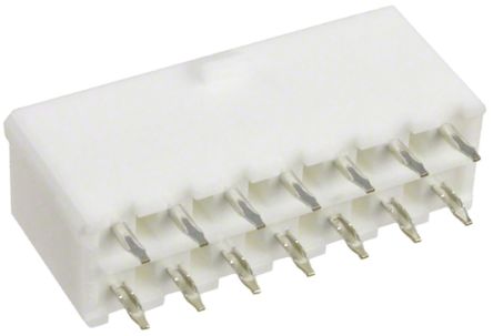 Molex Mini-Fit Jr. Leiterplatten-Stiftleiste Gerade, 14-polig / 2-reihig, Raster 4.2mm, Kabel-Platine,