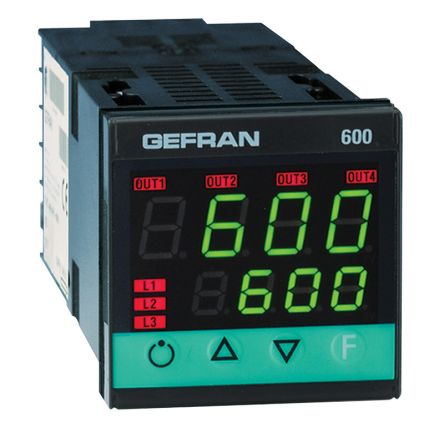 Gefran 600 PID Temperaturregler, 2 X Logik, Relais Ausgang, 100 → 240 V Ac, 48 X 48mm