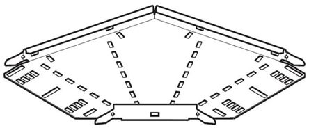 罗格朗 桥架配件 中型 90° 扁平弯头, Swifts系列, 75 mmx25mm, 预电镀钢制