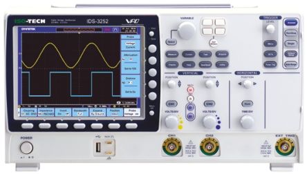 ISO-TECH RS PRO 3252 Oszilloskop 250MHz, DKD/DAkkS-kalibriert RS232, SPI, UART, USB