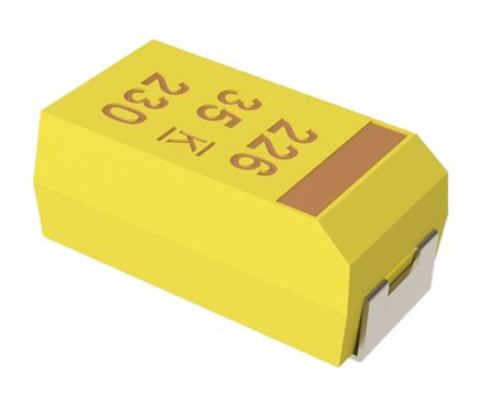 KEMET T491 Kondensator, MnO2, 10μF, 50V Dc SMD, ±10%, Gehäuse D, +125°C