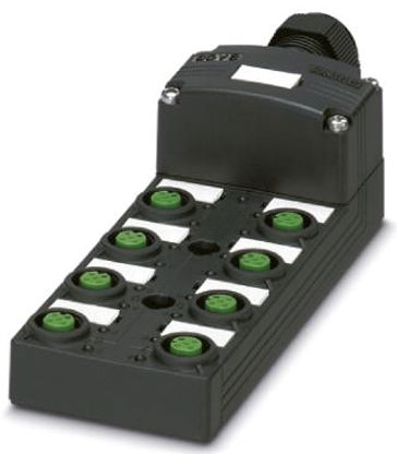 Phoenix Contact SACB Sensor-Box 8 Anschlüsse 5 Auslässe M12 Gerade