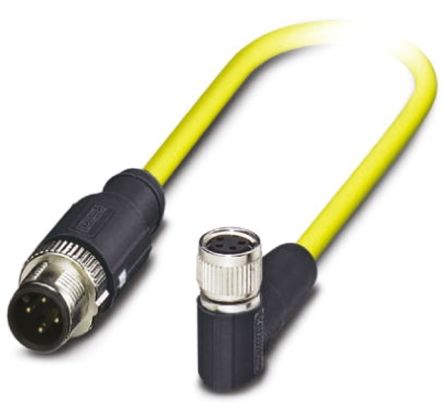 Phoenix Contact Cable De Conexión, Con. A M8 Hembra, 4 Polos, Con. B M12 Macho, 4 Polos, Cod.: A, Long. 1.5m
