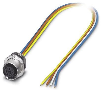 Phoenix Contact SACC-E-FSD-4CON-M16/0.5 SCO Ethernetkabel Cat.5, 5m Patchkabel, A M12 Buchse, B Offenes Ende