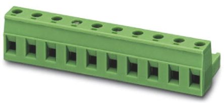 Phoenix Contact 7.5mm Pitch 2 Way Pluggable Terminal Block, Plug, Cable Mount, Screw Termination