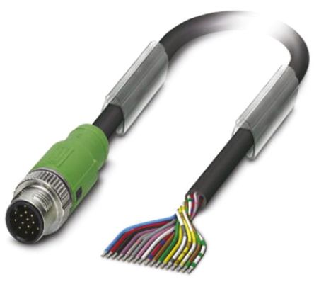 Phoenix Contact SAC-17P-MS/ 3.0-PVC SCO Konfektioniertes Sensorkabel Stecker Gerade / Offenes Ende, Länge 3m