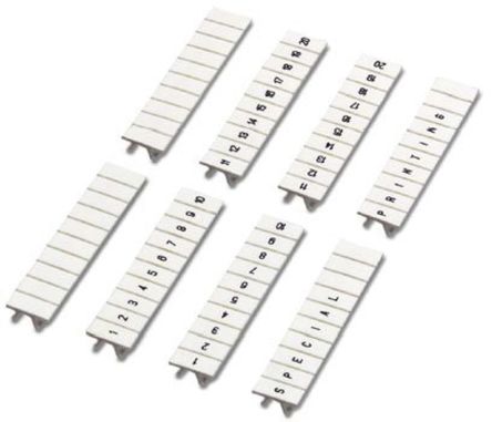 Phoenix Contact, ZB 5/WH-100 Marker Strip For Use With Terminal Blocks