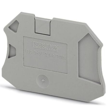 Phoenix Contact D-UT 2.5/4-TWIN Series End Cover For Use With Modular Terminal Block