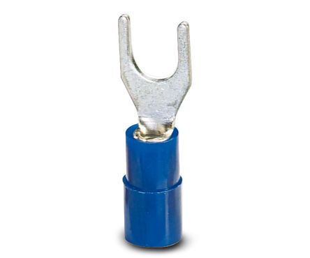 Phoenix Contact, C-FCI 2.5/M4 Insulated Crimp Spade Connector, 1.5mm² to 2.5mm², M4 Stud Size, Blue