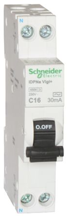 Schneider Electric 剩余电流装置, iDPN系列, 20A, 30mA跳闸灵敏度