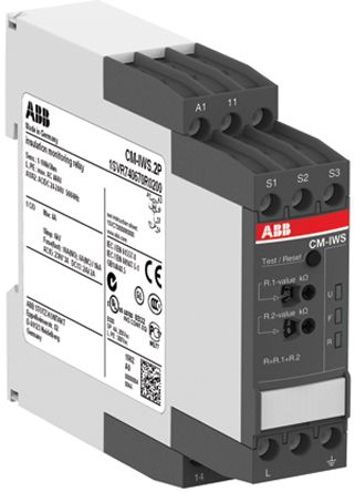 ABB Relè Di Monitoraggio Isolamento 1SVR740670R0200 CM-IWS.2P Serie CM-IWS, SPDT