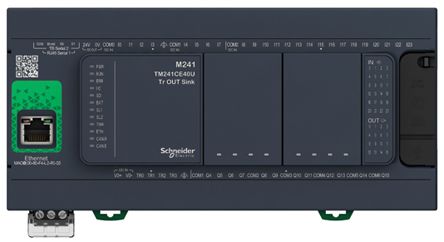 Schneider Electric Modicon M241 Series PLC CPU, Relay Output, 24-Input