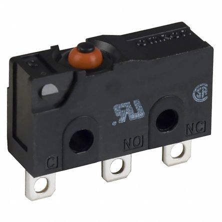 Omron Microinterruptor, Émbolo De Pin SP-CO 3 A A 30 V Dc