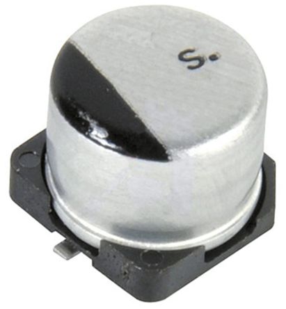 Panasonic Condensador Electrolítico De Aluminio Electrolítico Serie S(V), 100μF, ±20%, 10V Dc, Mont. SMD, 6.3 X 5.4mm