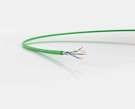 Lapp Cable Ethernet Cat7 SF/FTP De Color Verde, Long. 50m, Funda De Poliuretano (PUR)