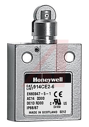 Honeywell Interrupteur De Fin De Course 14CE, 914CE, Poussoir à Galet, NO/NF, 3A, 250V