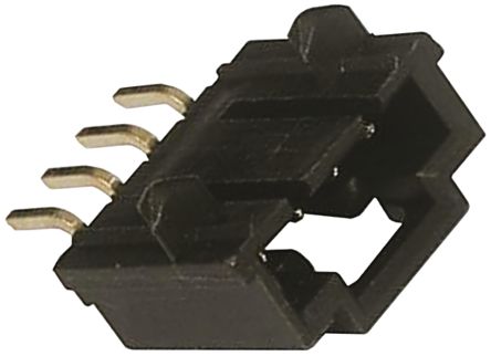 Molex SL Leiterplatten-Stiftleiste Gewinkelt, 2-polig / 1-reihig, Raster 2.54mm, Kabel-Platine, Lötanschluss-Anschluss,