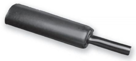 TE Connectivity Adhesive Lined Heat Shrink Tubing, Black 85mm Sleeve Dia. X 1.2m Length 3:1 Ratio, RMW Series