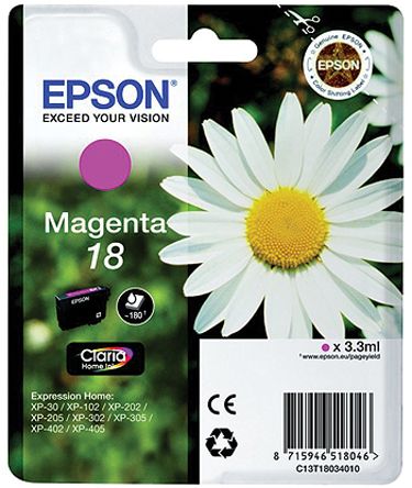 Epson 18 Druckerpatrone Für Patrone Magenta 1 Stk./Pack Seitenertrag 180