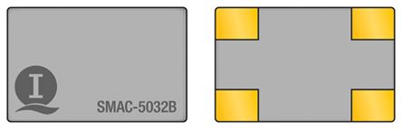 Interquip Résonateur à Quartz CMS 16.384MHz Montage En Surface 4 Broches, 12pF