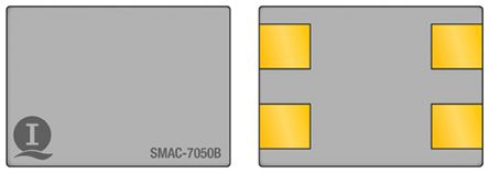 Interquip Résonateur à Quartz CMS 11.0592MHz Montage En Surface 4 Broches, 12pF