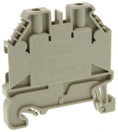 Wieland WT 2.5 Reihenklemme Einfach Grau, 2.5mm², 1 KV / 24A