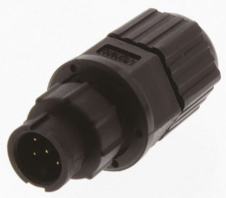 Amphenol Industrial Circular Connector, 5 Contacts, Panel Mount, Miniature Connector, Plug, Male, IP67, Ceres Series