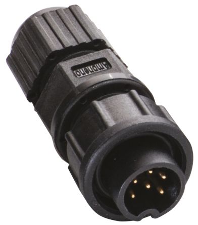 Amphenol Industrial Circular Connector, 6 Contacts, Cable Mount, Plug, Male, IP67, Ceres Series