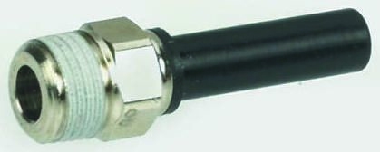 Legris LF3000 Series Straight Threaded Adaptor, R 1/8 Male To Push In 8 Mm, Threaded-to-Tube Connection Style
